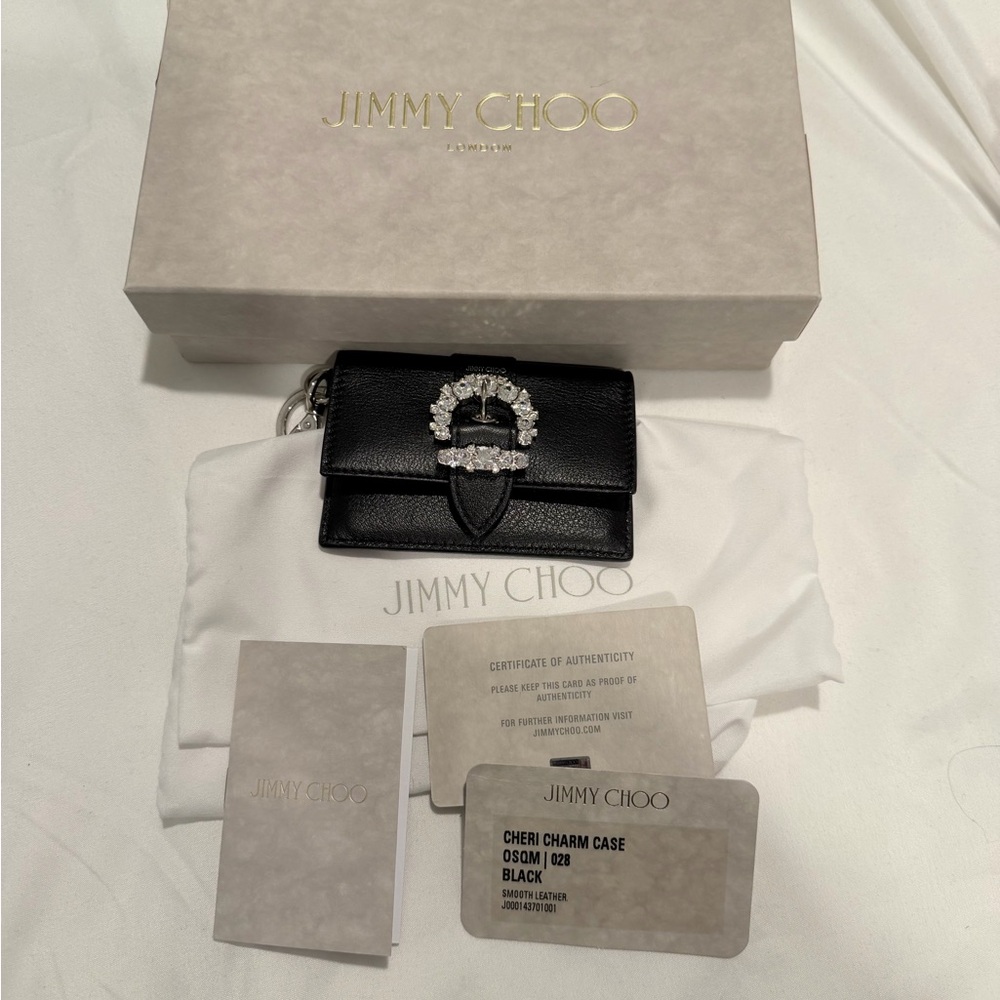 Jimmy Choo Black Crystal Buckle Case